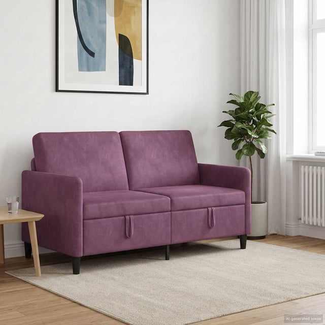 Vidaxl bank met opslag paars 152 x 78 x 87 cm polyester