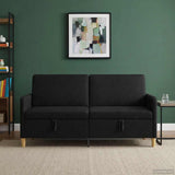 Vidaxl bank met opslag zwart 172 x 78 x 87 cm polyester