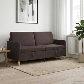 Vidaxl bank met opslag donkerbruin 172 x 78 x 87 cm polyester