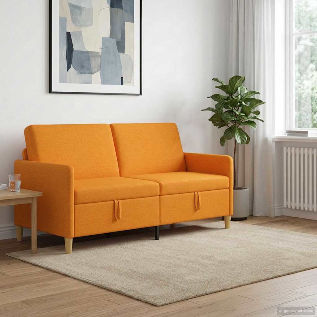 Vidaxl bank met opslag donkergeel 172 x 78 x 87 cm polyester
