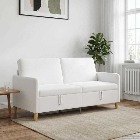 Vidaxl bank met opslag wit 172 x 78 x 87 cm polyester