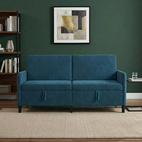 Vidaxl bank met opslag blauw 172 x 78 x 87 cm polyester