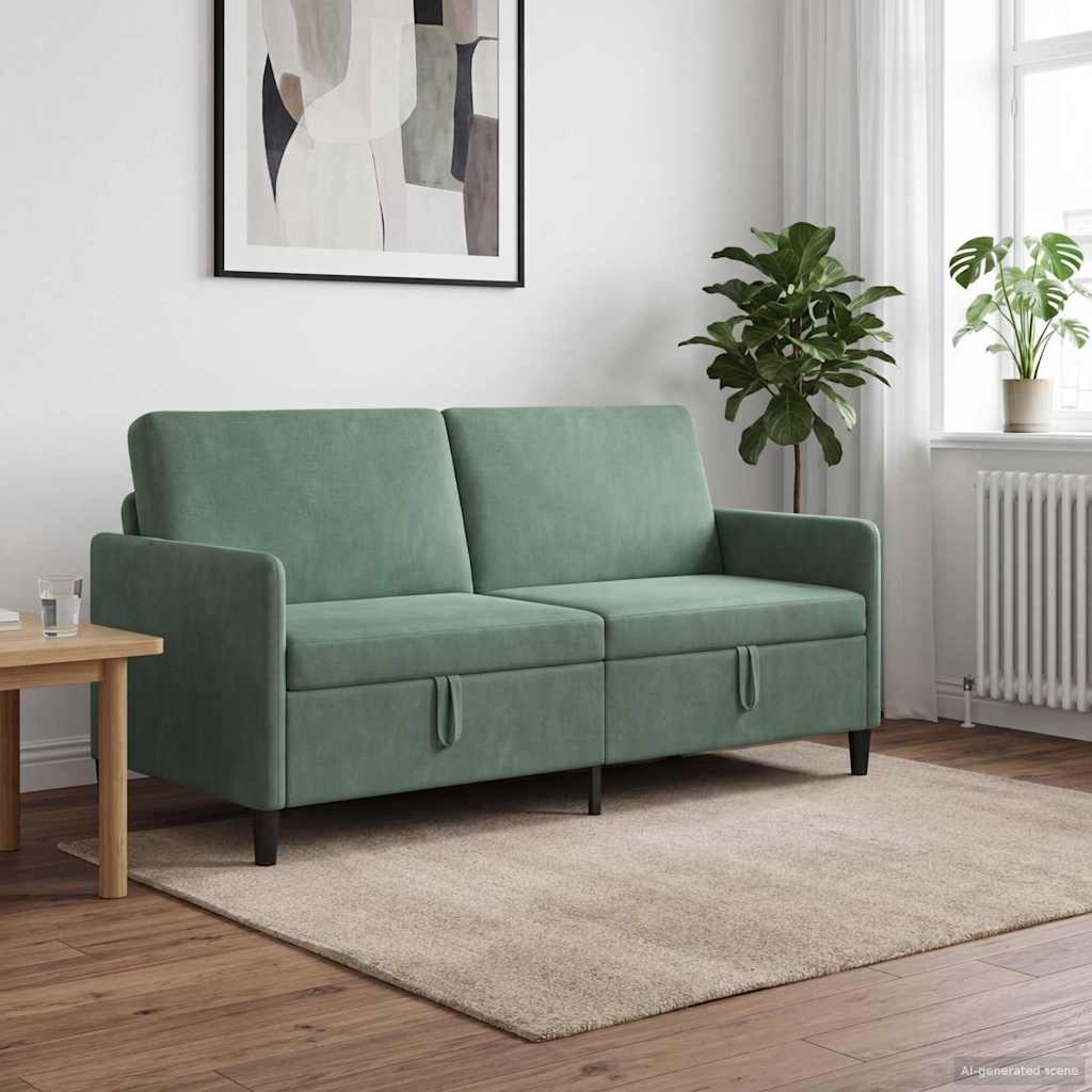 Vidaxl bank met opslag zeegroen 172 x 78 x 87 cm polyester