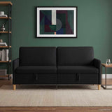 Vidaxl bank met opslag zwart 192 x 78 x 87 cm polyester