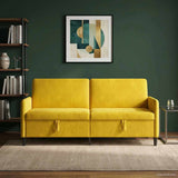 Vidaxl bank met opslag geel 192 x 78 x 87 cm polyester