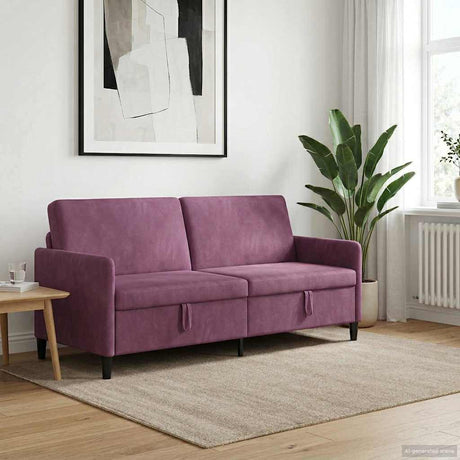 Vidaxl bank met opslag paars 192 x 78 x 87 cm polyester