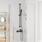 Vidaxl doucheset zwart 150 cm roestvrij staal