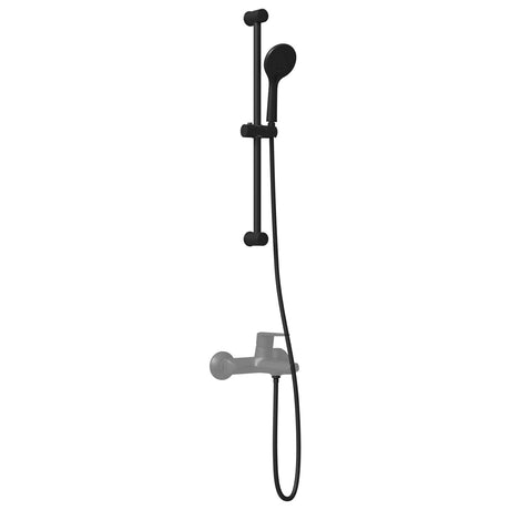 Vidaxl douchesysteem set zwart 70 cm roestvrij staal