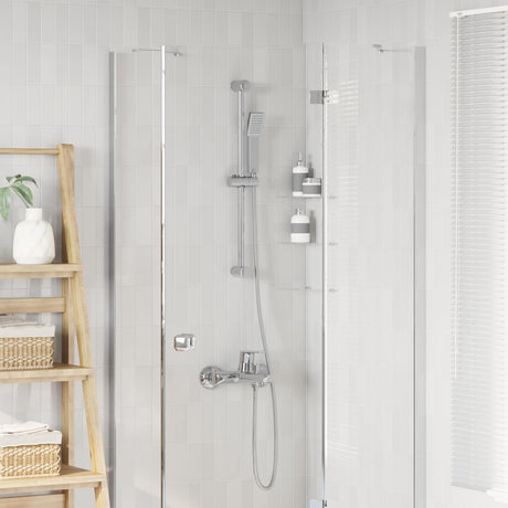 Vidaxl douchesysteem set chroom 70 cm roestvrij staal