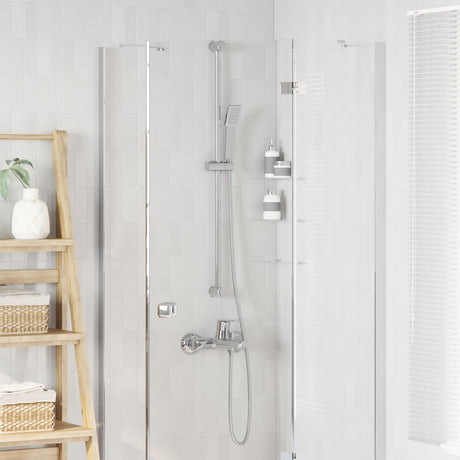 Vidaxl douchesysteem set chroom 100 cm roestvrij staal