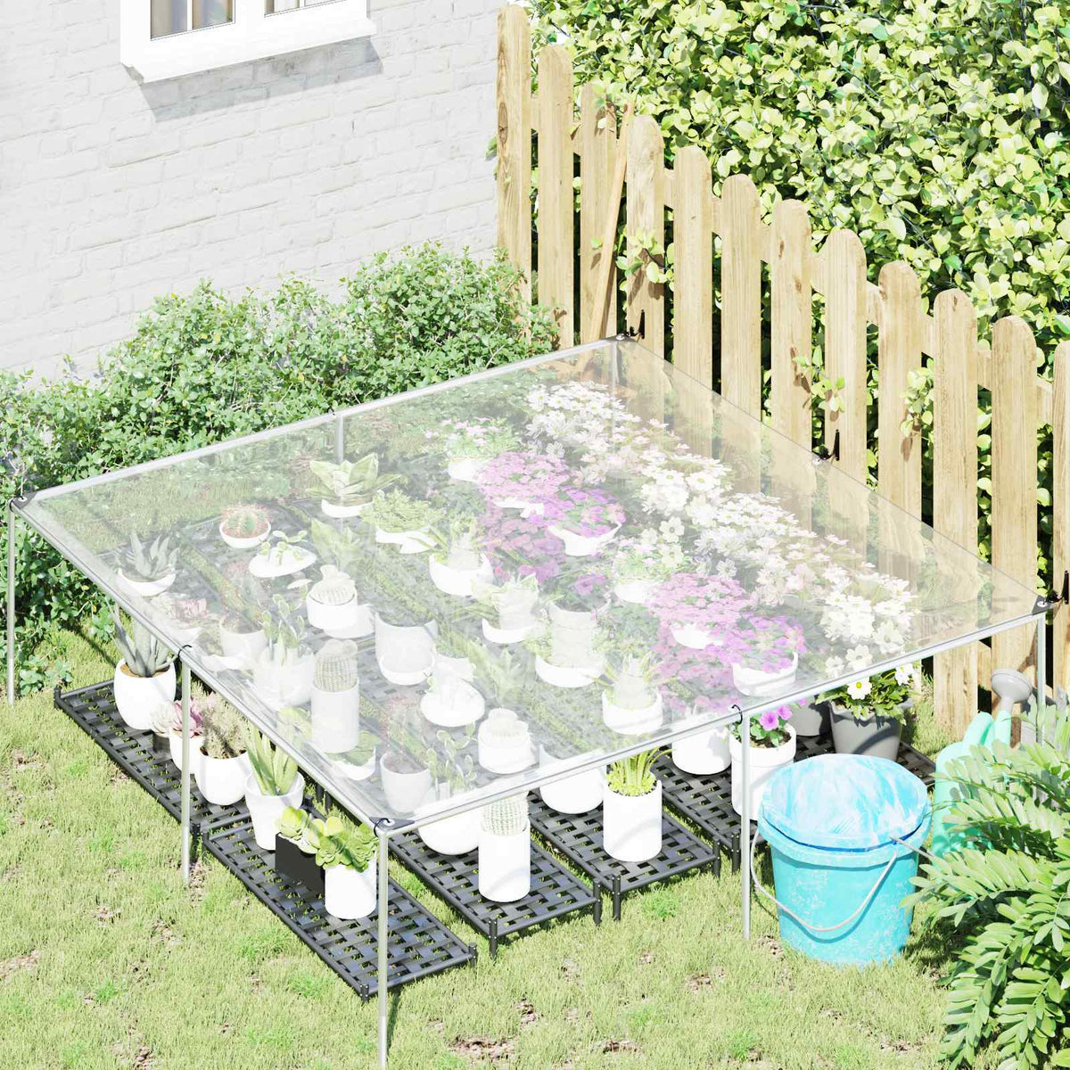 Vidaxl plantenhoes transparant 2 x 2 m pe
