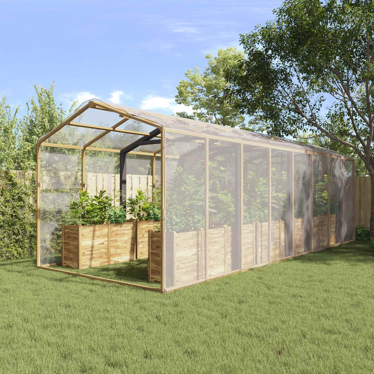 Vidaxl plantenhoes transparant 6 x 12 m pe