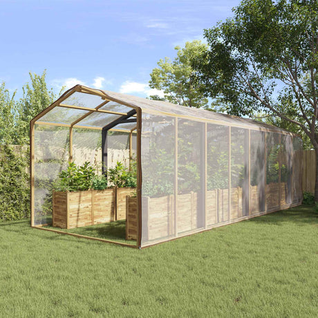 Vidaxl plantenhoes 6 x 8 m pe doorschijnend