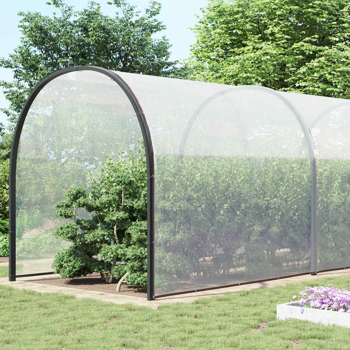 Vidaxl plantenhoes doorzichtig 12 x 12 m pe
