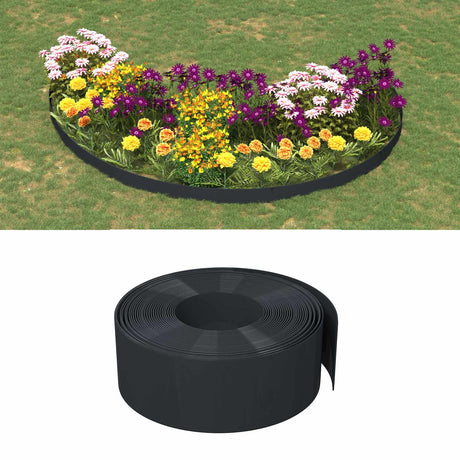 Vidaxl gazonrand 25 m 20 cm pe zwart