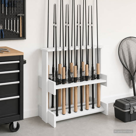 Vidaxl hengelhouder bewerkt hout 60 x 35 x 60 cm wit