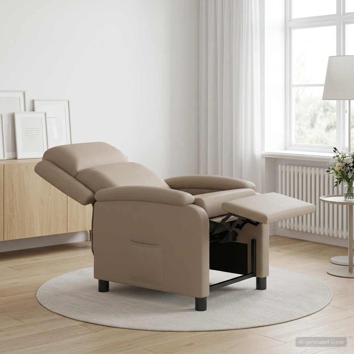 Vidaxl relaxfauteuil cappuccino kunstleer
