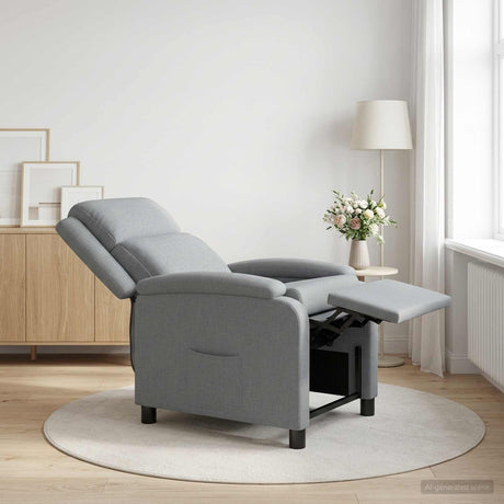 Vidaxl relaxfauteuil lichtgrijs stof