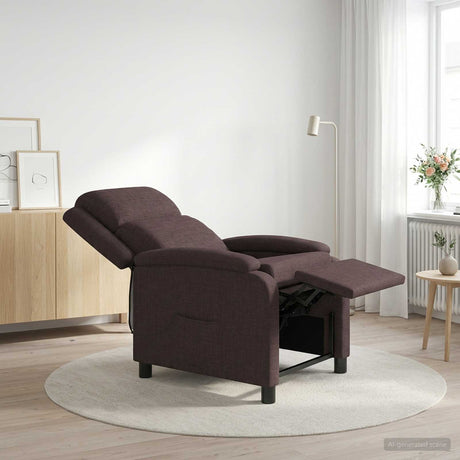 Vidaxl massage recliner donkerbruin stof