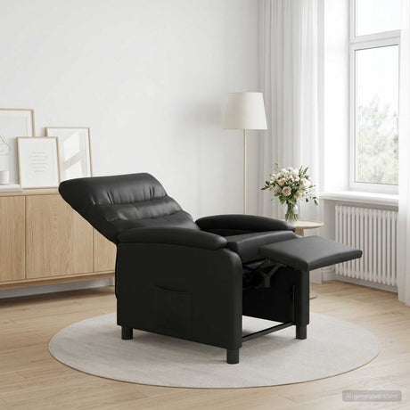 Vidaxl relaxfauteuil zwart kunstleer