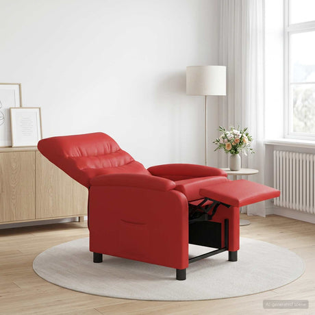 Vidaxl relaxfauteuil rood kunstleer