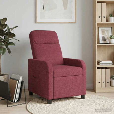 Vidaxl relaxfauteuil wijnrood stof