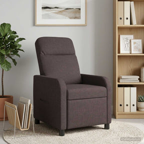 Vidaxl relaxfauteuil donkerbruin stof