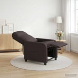 Vidaxl relaxfauteuil donkerbruin stof