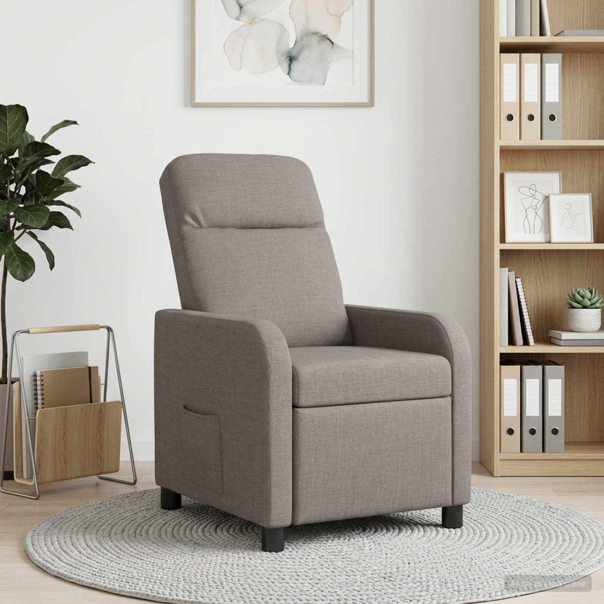 Vidaxl relaxfauteuil taupe stof