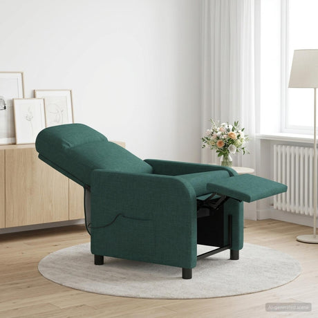 Vidaxl massage recliner donkergroen stof