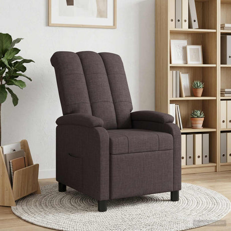 Vidaxl relaxfauteuil donkerbruin stof