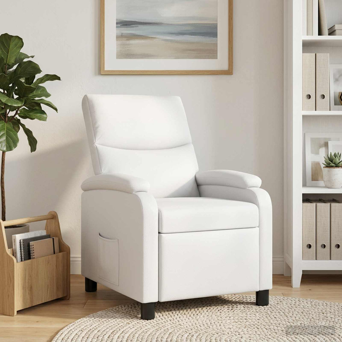 Vidaxl relaxfauteuil wit kunstleer