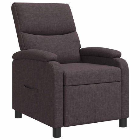 Vidaxl relaxfauteuil donkerbruin stof