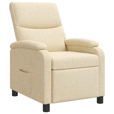 Vidaxl relaxfauteuil crèmekleurig stof