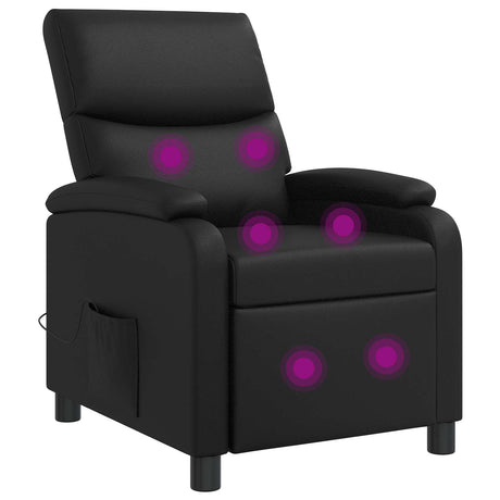 Vidaxl massage recliner zwart kunstleer