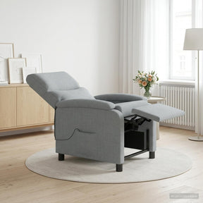 Vidaxl massage recliner lichtgrijs stof