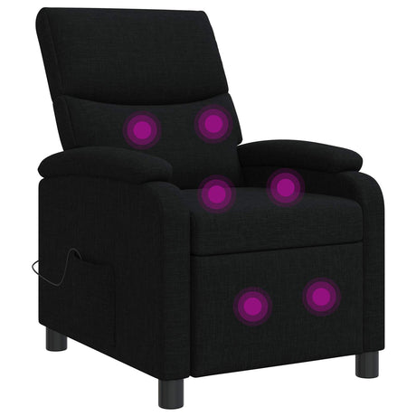 Vidaxl massage recliner zwart stof