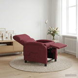 Vidaxl massage recliner wijnrood stof