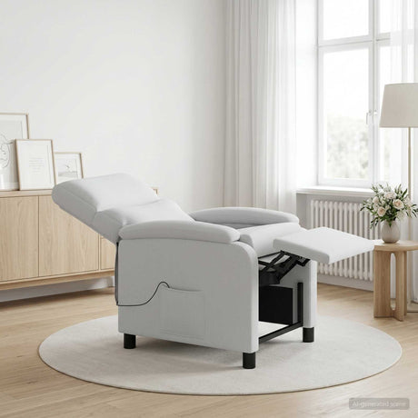 Vidaxl massage recliner wit stof