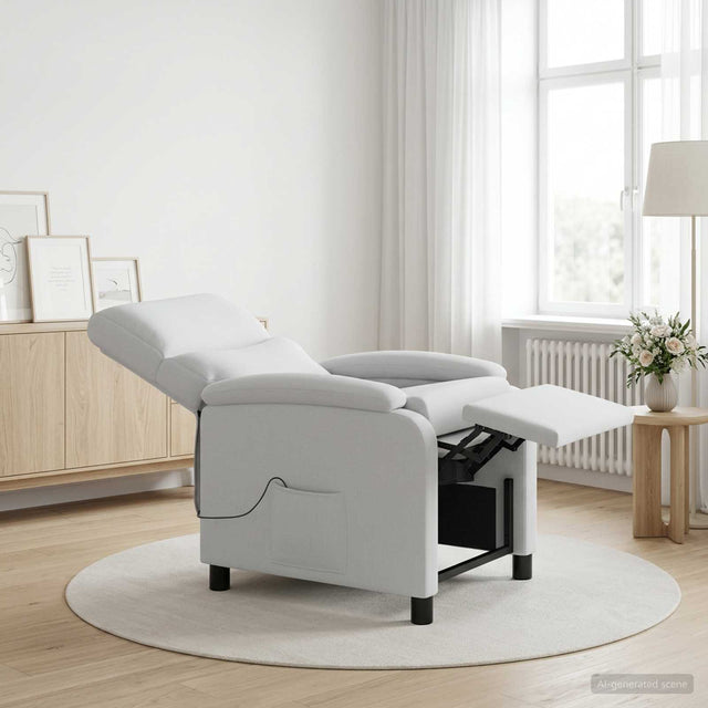 Vidaxl massage recliner wit stof