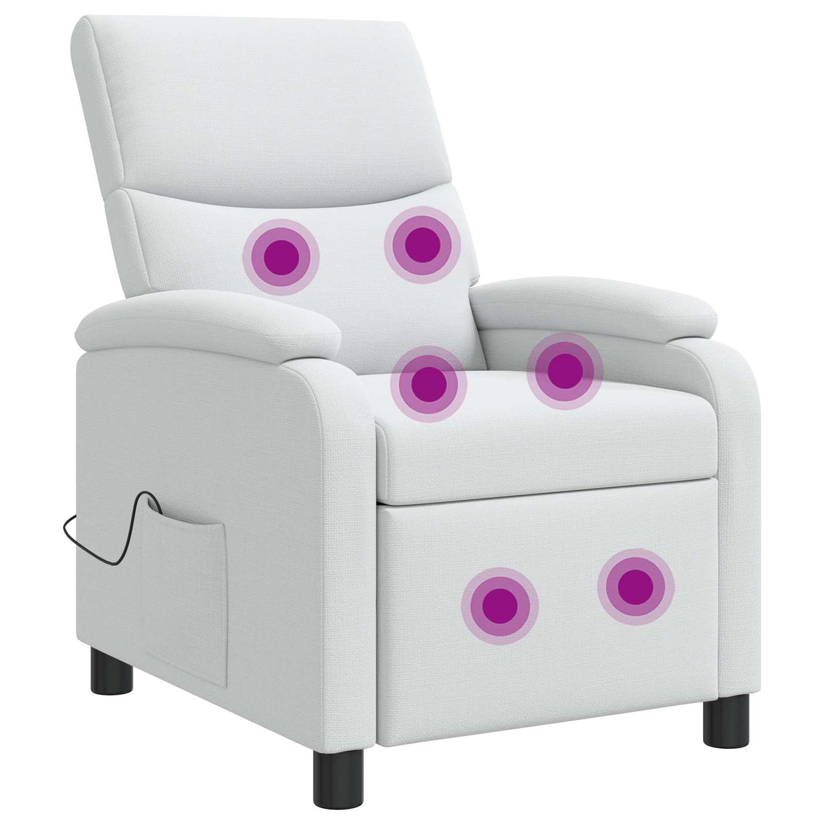 Vidaxl massage recliner wit stof