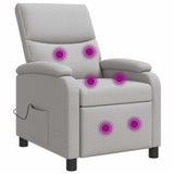 Vidaxl massage recliner wolkengrijs stof