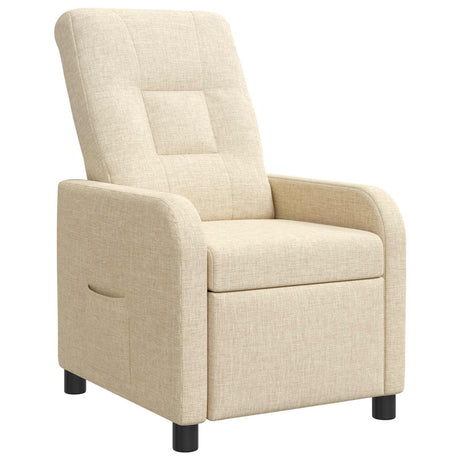 Vidaxl relaxfauteuil crèmekleurig stof