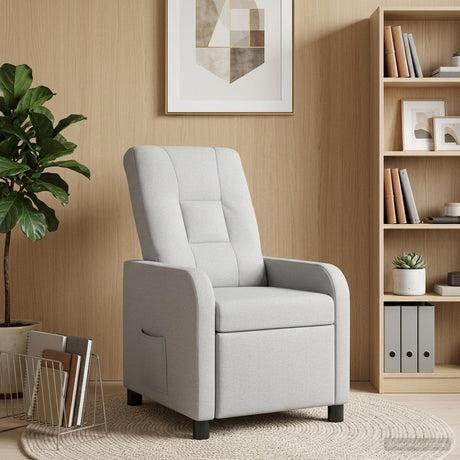 Vidaxl relaxfauteuil wolkengrijs stof