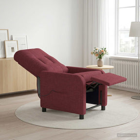 Vidaxl massage recliner wijnrood stof