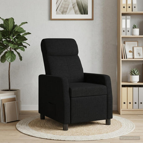 Vidaxl relaxfauteuil zwart stof