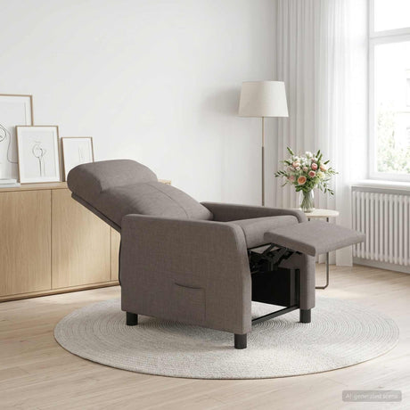 Vidaxl relaxfauteuil taupe stof