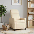 Vidaxl relaxfauteuil crèmekleurig stof