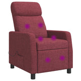 Vidaxl massage recliner wijnrood stof