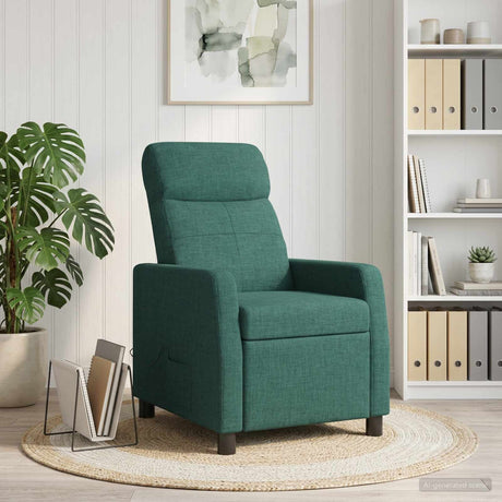 Vidaxl massage recliner donkergroen stof